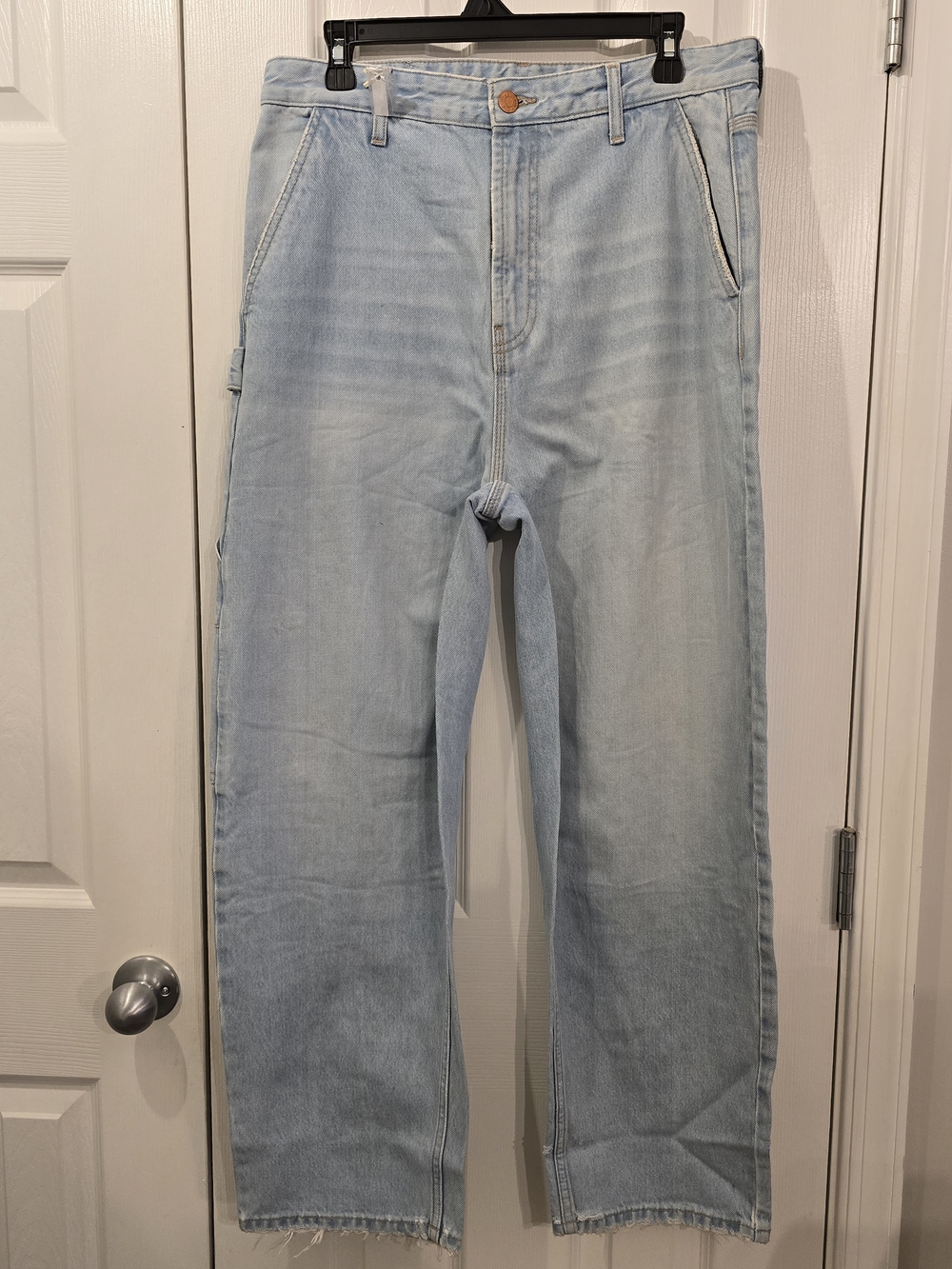 NWOT Bershka Light Blue Men's Carpenter Jeans - 32"